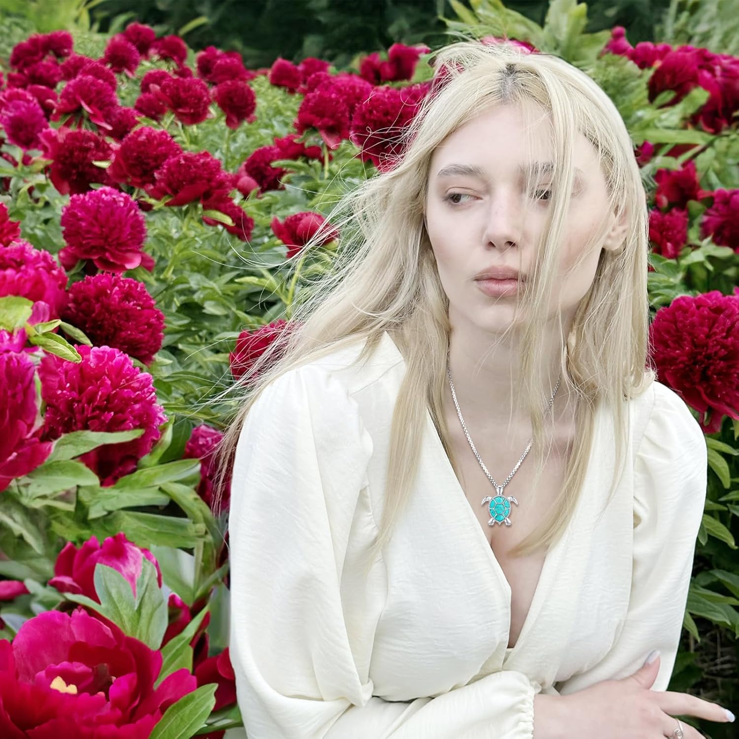 Animal Cat/Cow/Owl/Dolphin/Turtle Necklace Sterling Silver Moonstone Abalone Shell Crystal Opal Cute Animals Jewelry Gift for Women - Image 8