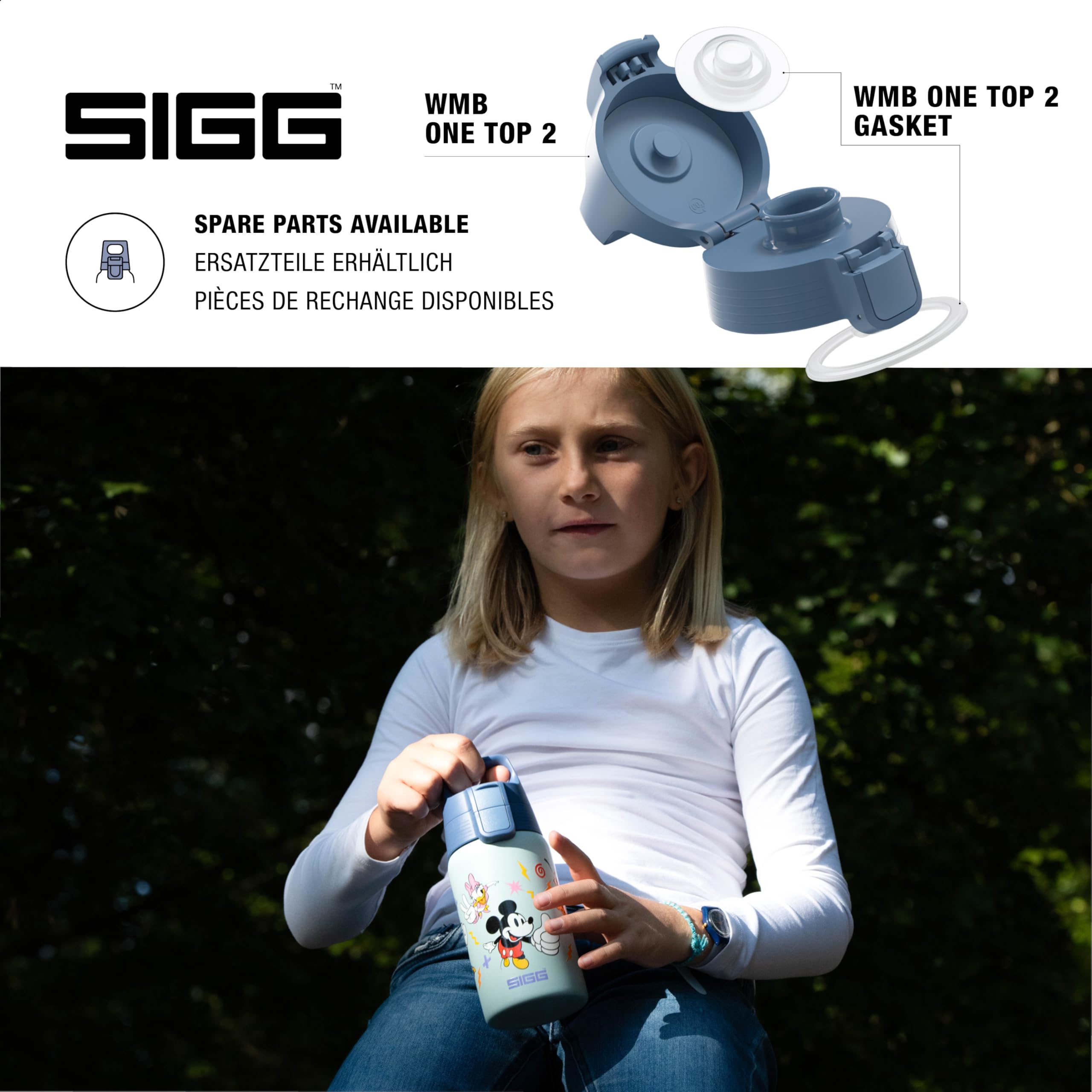 Sigg, Stainless Steel Kids Water Bottle, Shield One Disney Mickey & Friends, Suitable For Carbonated Beverages, Leakproof - Image 4