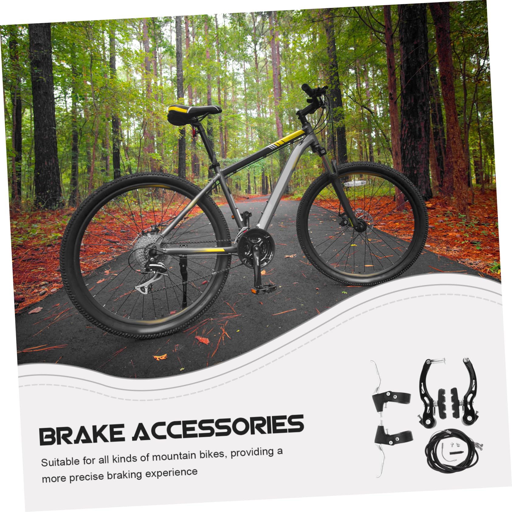 Palanca de Freno Plegable para Bicicleta de Montaña Negra de Aluminio