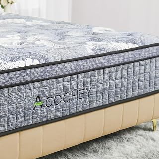 Acochey King Mattress, 10 Inch Cool Memory Foam Individually Pocket Sprung Mattress for Enhanced Pressure Relief and Spinal Alignmentf, Hybrid Mattresses in a Box-150x200x25cm - Amazon product rated Grade A