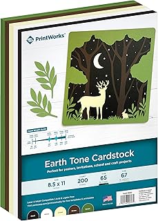 PrintWorks Earth Tones Cardstock Paper 8.5