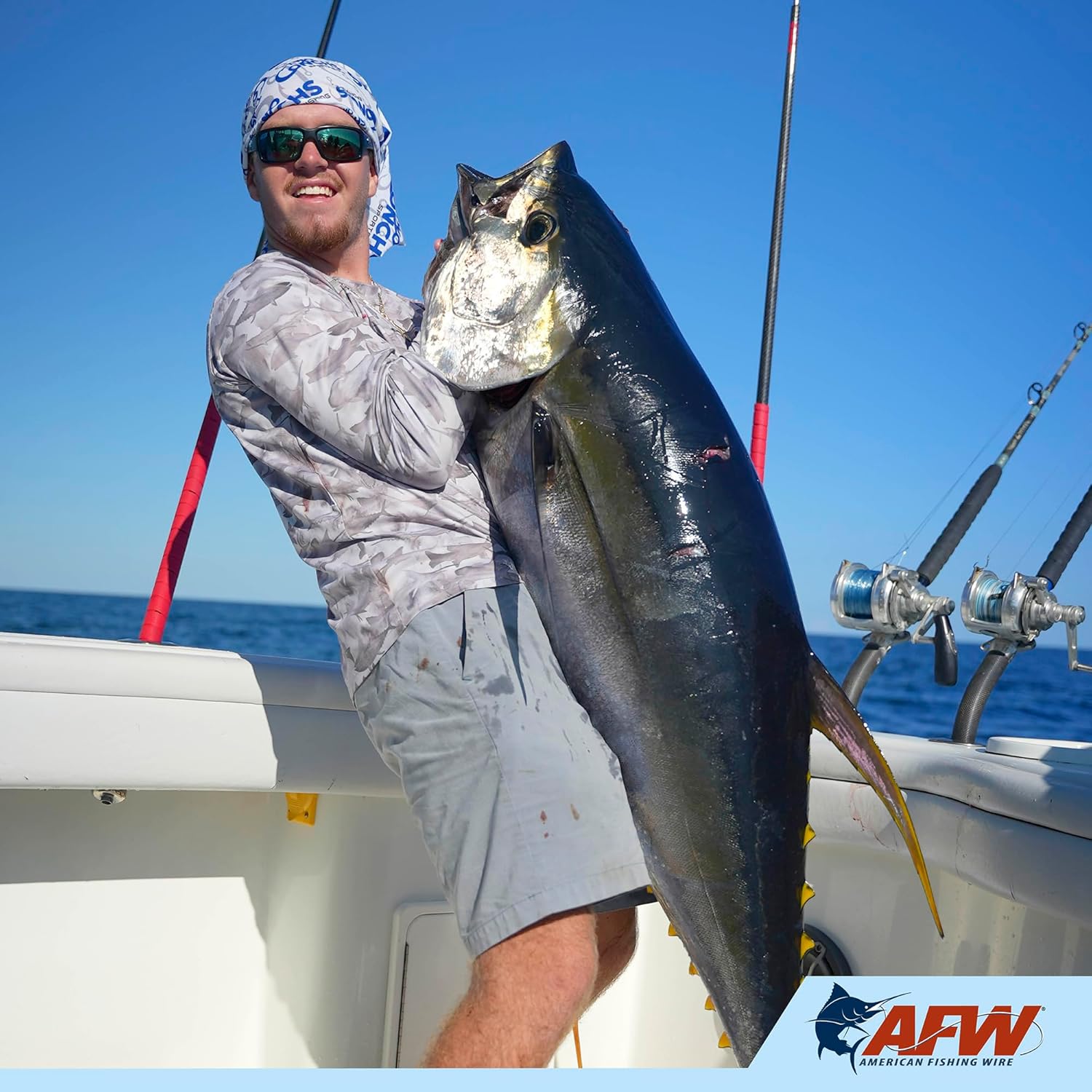 AFW Waxed Polyester Rigging Floss – Strong, Durable Line for Rigging Baits, Skirts & Big Game Lures – High-Tensile Strength for Saltwater Fishing