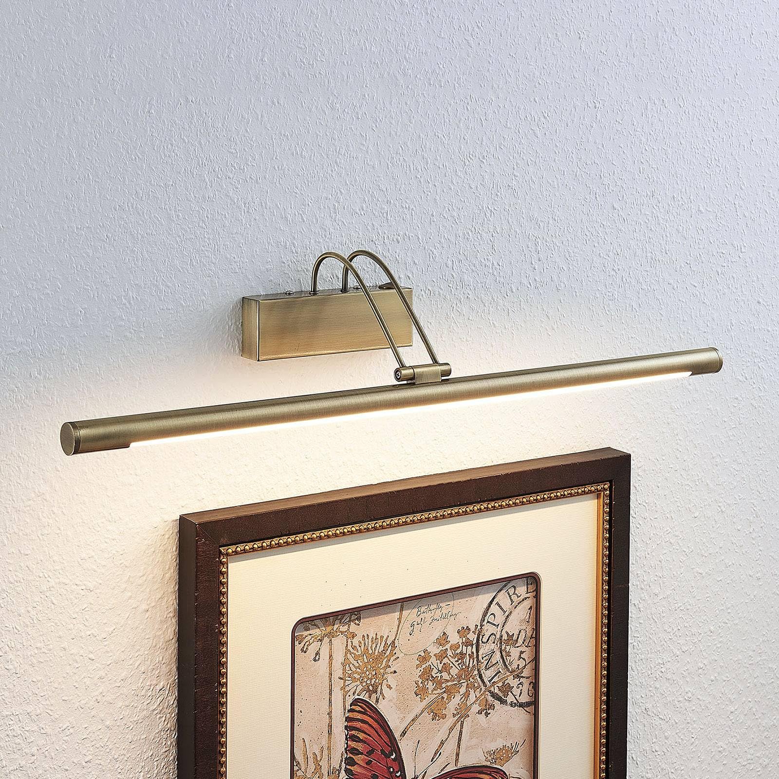 Lindby LED Lámpara de pared Mailine (Moderno) en Bronce hecho Metal e.o. para Salón & Comedor (1 llama, aplique,