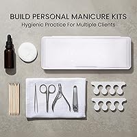 Vista 5 de Beauticom Personal Box Storage Case for Professional Manicurist Nails Pedicure (Large Size) (4 Pieces, FROSTED)