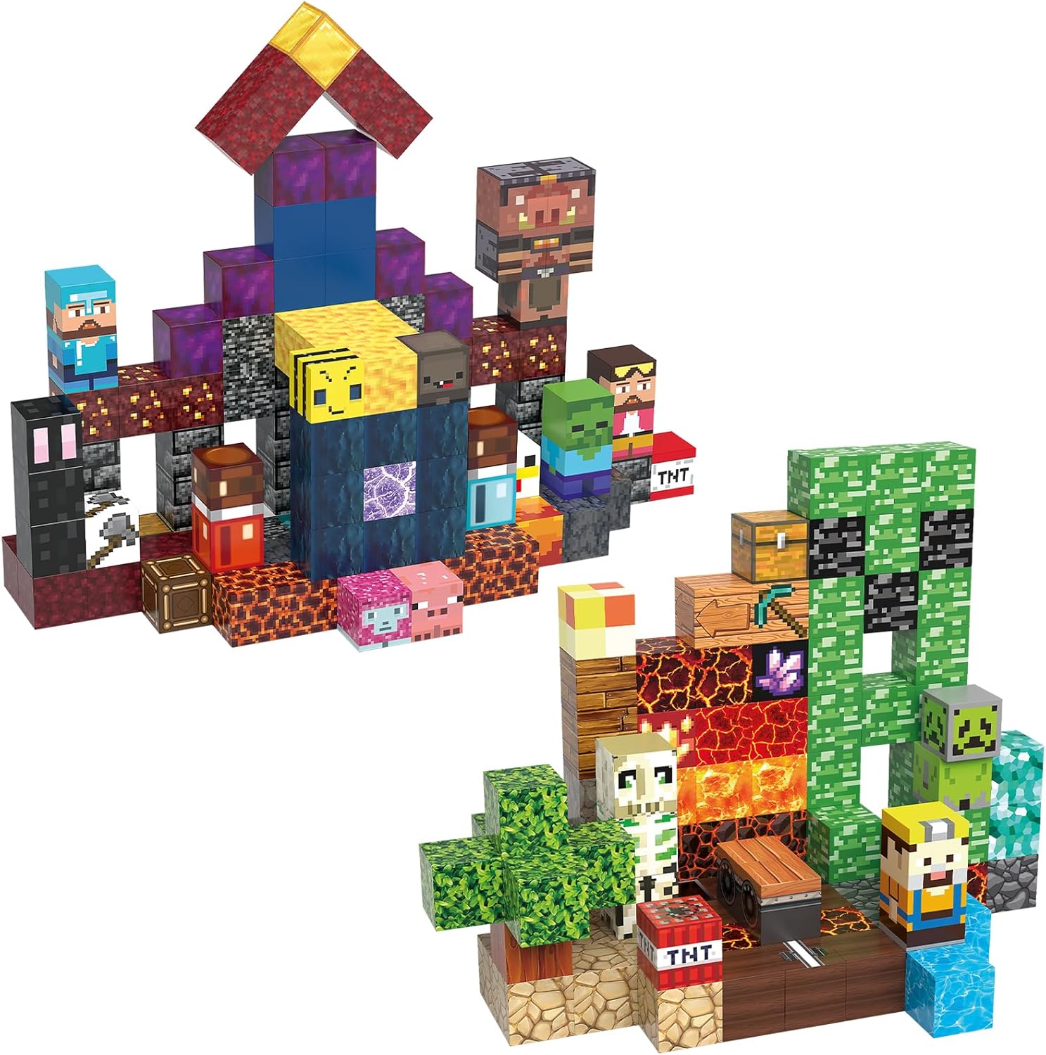 JIMI 220PCS Magnetic Blocks STEM Construction Toys, Montessori Sensory Stacking Toys for Boys Girls Age 3 4 5 6 7 8