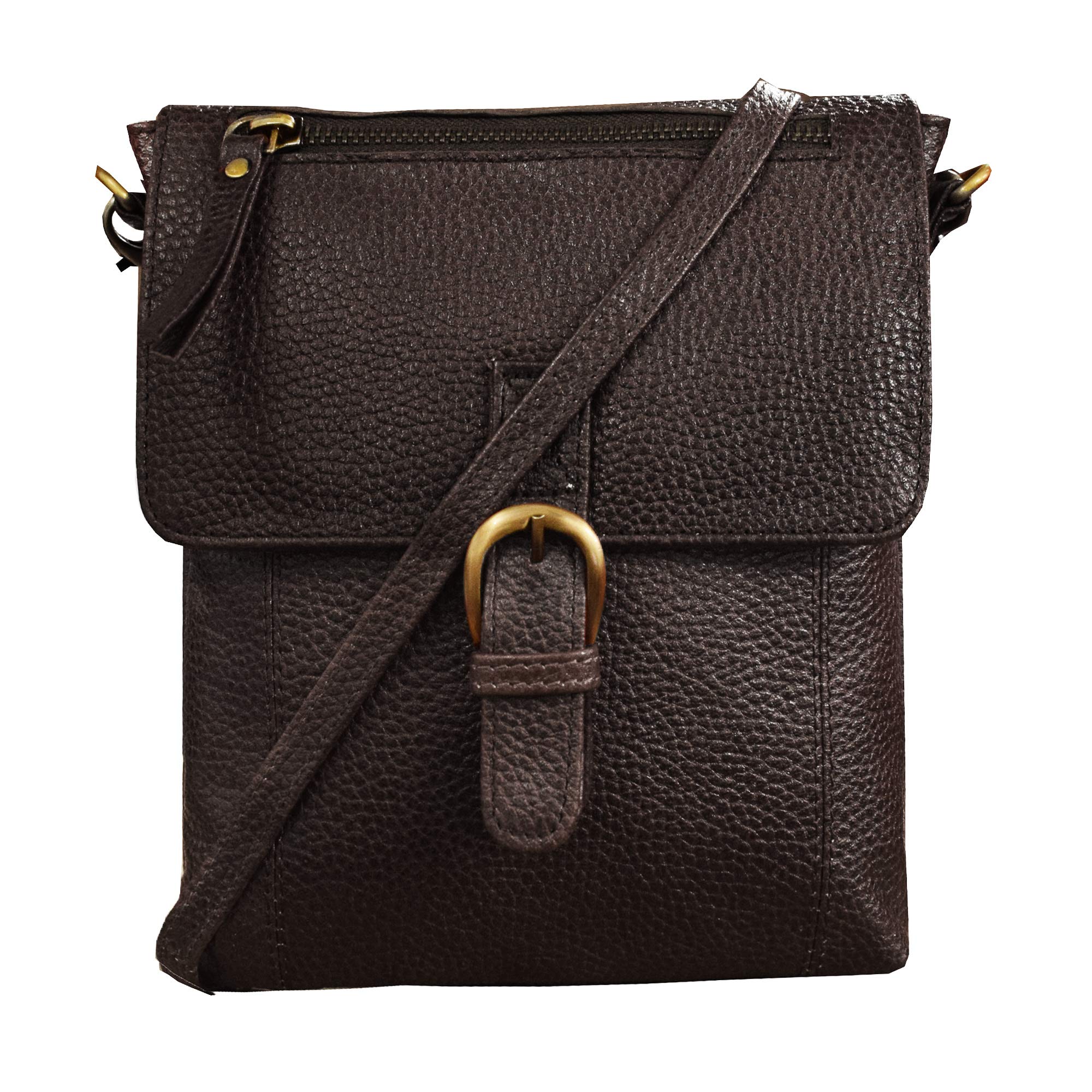 ABYSGenuine Leather Coffee Brown Sling||Messenger||Hand||Shoulder Bag For Men And Women (U005CF)