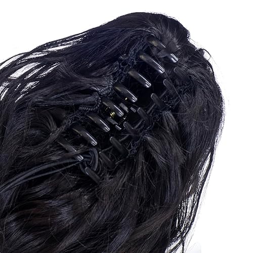 Miniatura 6 de SWACC Extensiones de cabello sintético de 24 pulgadas de largo, con clip de garra, extensiones de cabello sintético con clip para cola de caballo