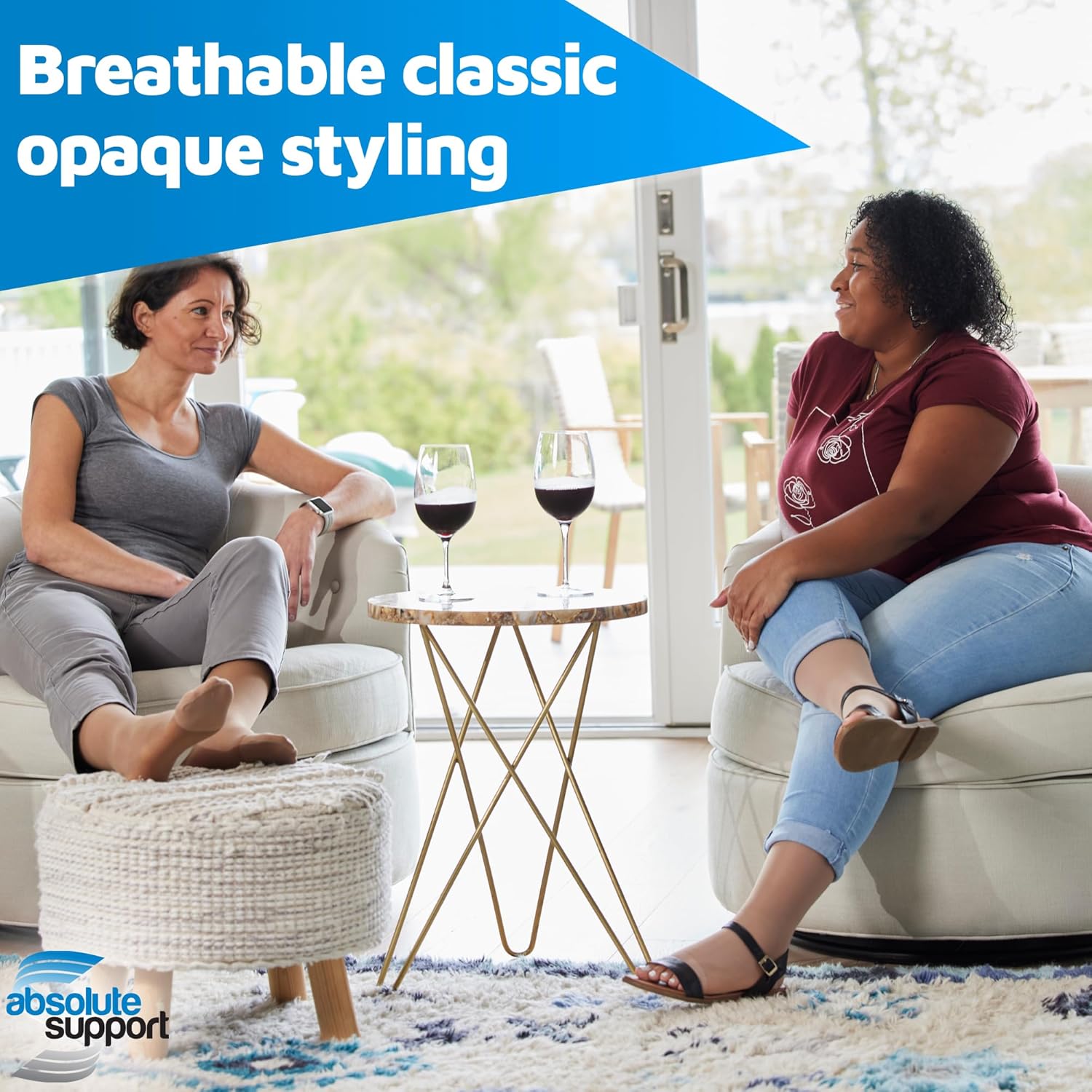 ABSOLUTE SUPPORT Open Toe Medical Compression Socks Up to 7XL 15-20mmHg Circulation for Women & Men, A515 - Image 5