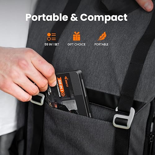 Miniatura 7 de JOREST Juego de 59 destornilladores de precisión pequeños con Torx T5, T6, T8, mini kit de herramientas de reparación para Macbook, computadora,