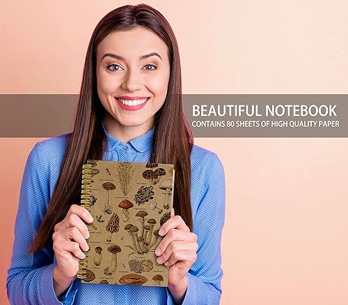 Miniatura 7 de Knibeo Cuaderno mágico de arte de hongos  Regalos de hongos para mujeres amantes de hongos, cosas de hongos, cuaderno encuadernado en espiral de