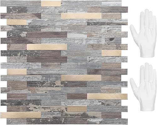 STICKGOO - Loseta en muro para despegar y pegar, azulejos de pared de cloruro de polivinilo para pegar, loseta en muro para cocina (10 láminas,