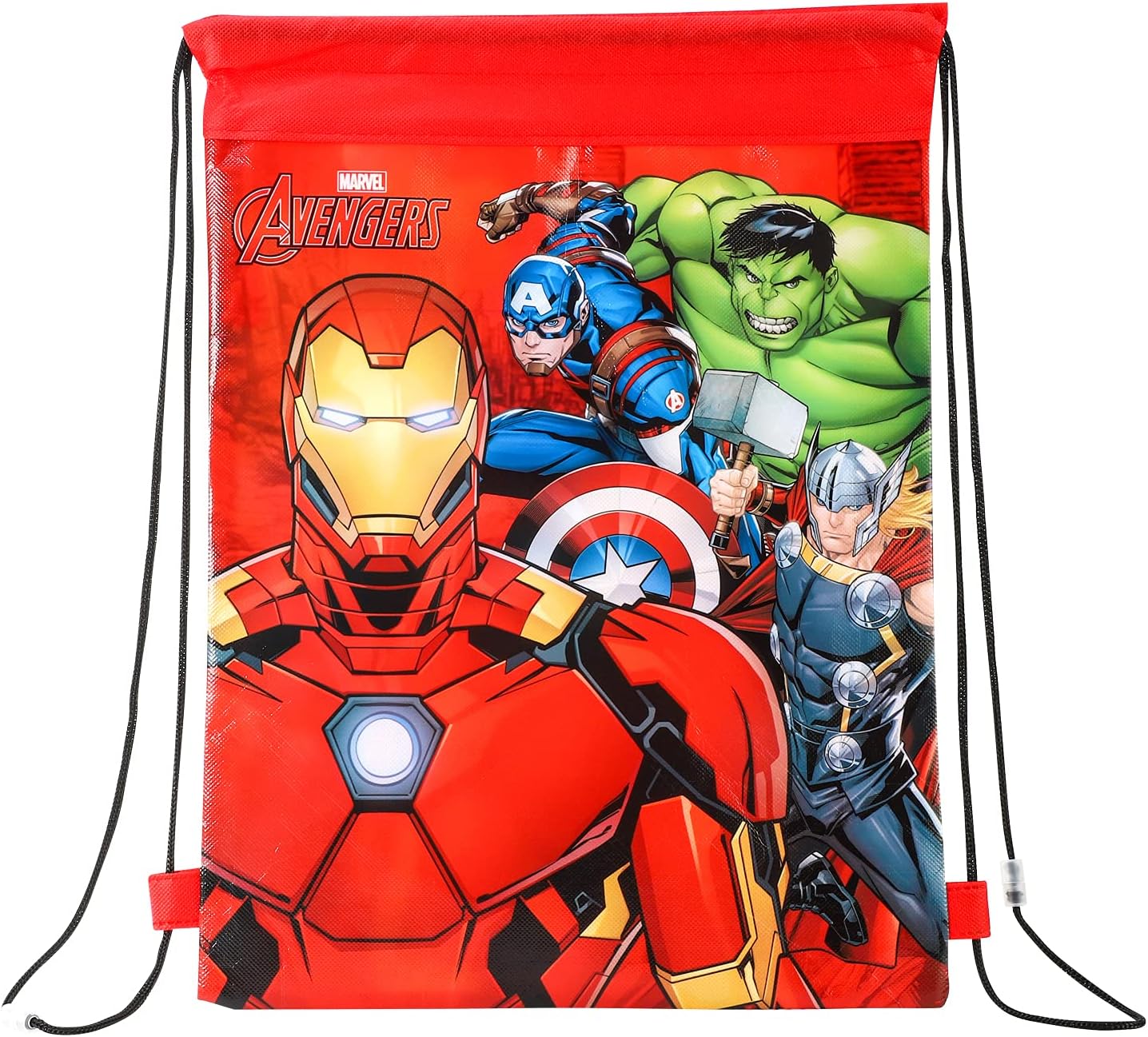 Zawadi Global Avengers Drawstring Bag for Kids - Adjustable PE Kit Gym, School, Swim & Travel Backpack, Lightweight & Waterproof Kids PE Bags, Multicolour Easy to Adjust Bag for Boys & Girls