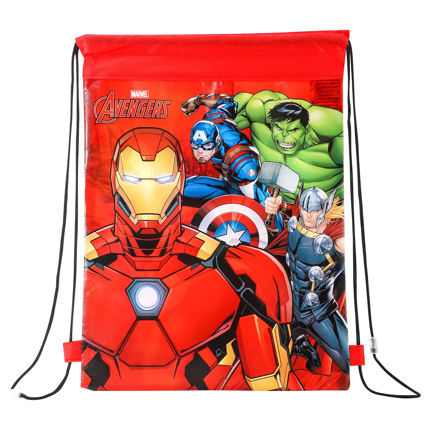 Avengers Kids Drawstring PE Swimming Football Sports Travel Gym School Bag Lightweight, Multicolour, 44 x 33 (11055-5600T)