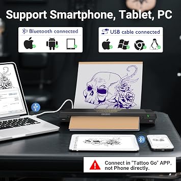 ORGBRO X8 Tattoo Stencil Printer Thermal Portable Bluetooth Tattoo Printer