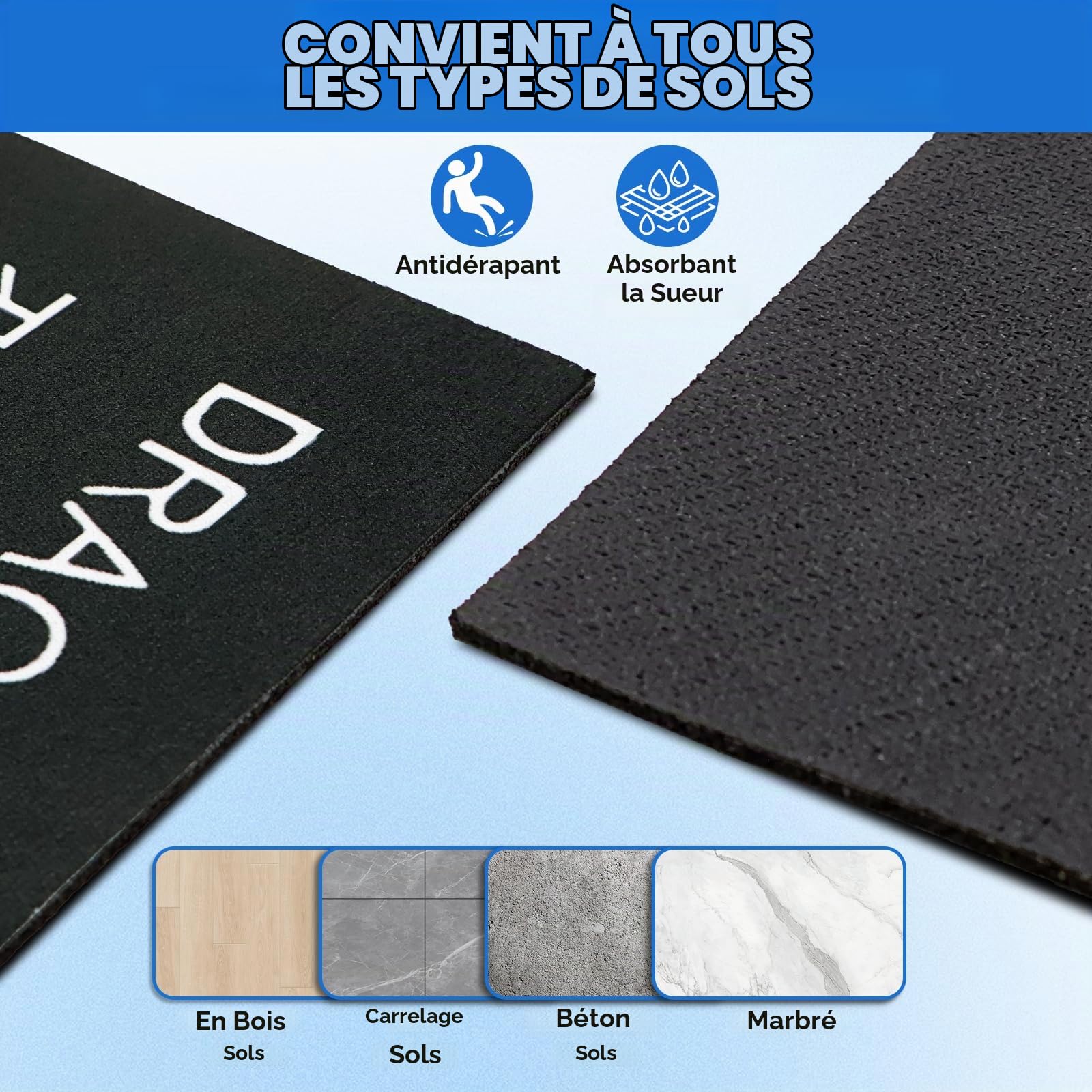 Tapis de basket-ball, de football, antidérapant, pour le sport, grand format, pour l'entraînement des pas, l'intérieur et l'extérieur