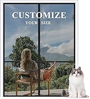 Vista 16 de MAGZO Puerta Mosquitera Colgante, Se Adapta a Puertas de 36" x 80" (Tamaño de Cortina 38'' x 81''), Malla de Fibra de Vidrio Mejorada con Barra