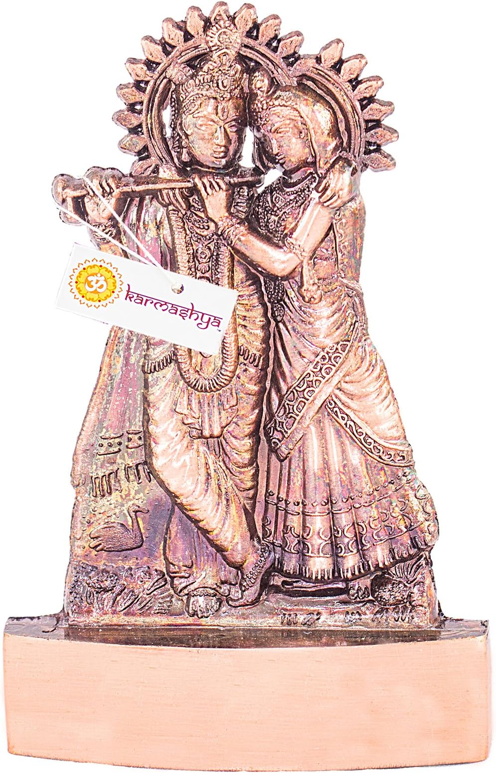 Karmashya Ashtadhatu Radha Krishna Mohan Gopal Kanah Hari Keshav Statue Idol Brass Polish