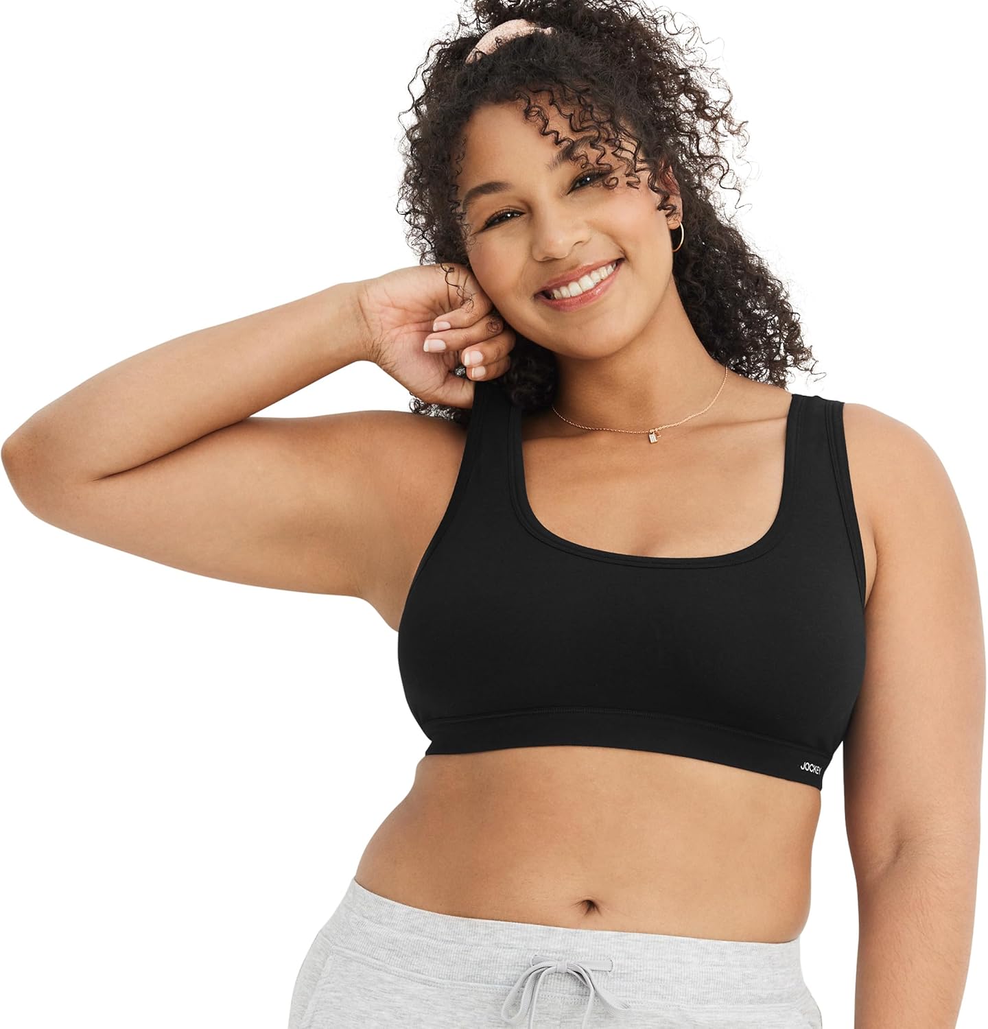 Jockey Women's Bra Organic Cotton Stretch Tank Strap Bralette