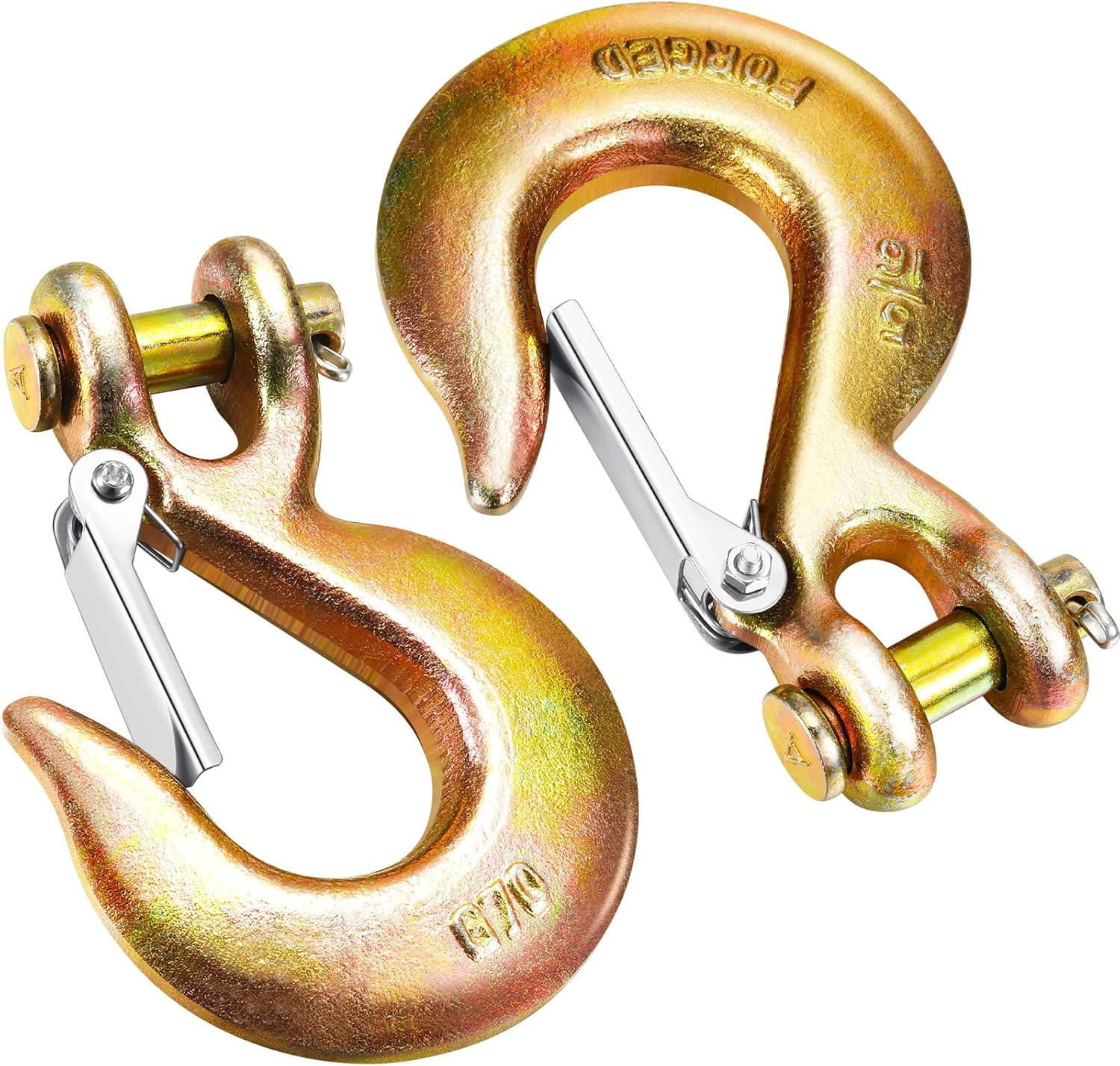 2 Pack 5/16 Inch Chain Hook, Tow Chains with Hooks Clevis