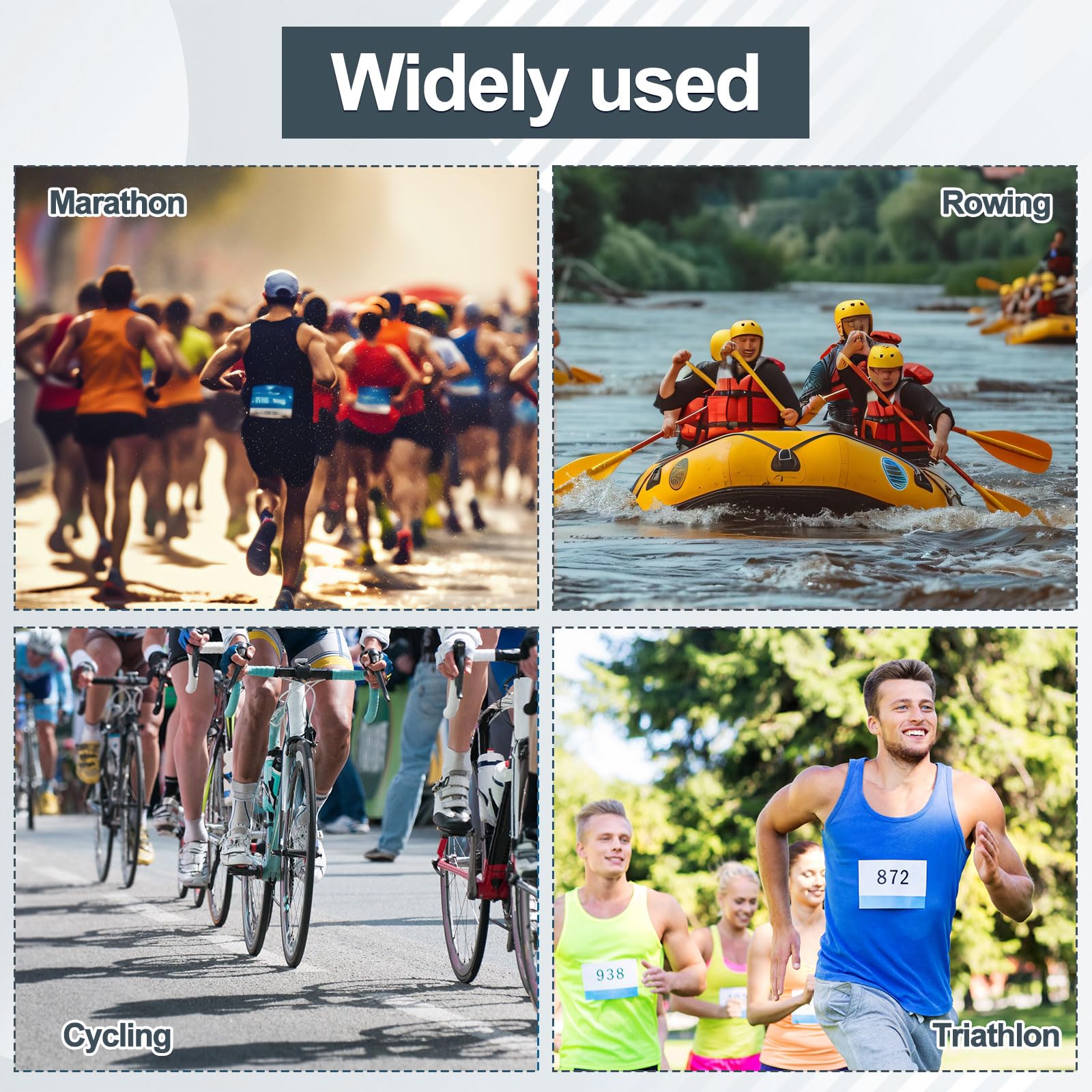 Tinoaly Soporte Números Maratón Corchetes Magnéticos Dorsales 12 Pares para Carreras Ciclismo Triatlón