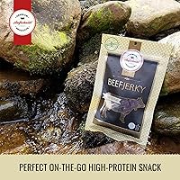 Vista 7 de Aufschnitt - Carne seca alimentada con pasto, baja en sodio, certificada Kosher, fabricada en Estados Unidos, apta para dieta cetogénica, paquete