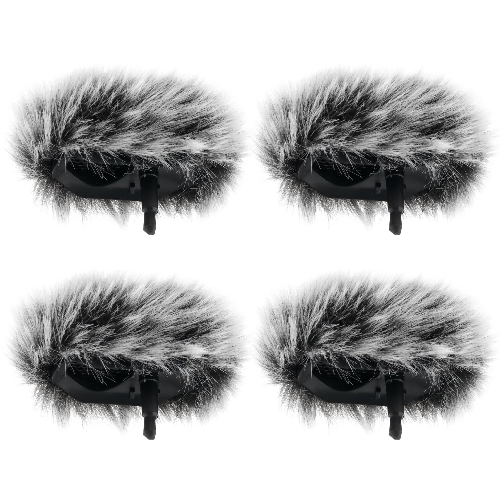 OTOTEC 4Pcs Microphone Pop Filter, Wireless Microphone Covers Furry Wind Muff Compatible with DJI Mic 2