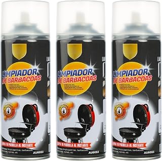 Etrexonline Spray Limpiador Profesional para Parrilla, Horno y Barbacoa - Eliminador Potente de Grasa y Suciedad Incrustada - Seguro para Contacto Alimentario - 400ml, 3 Unidades