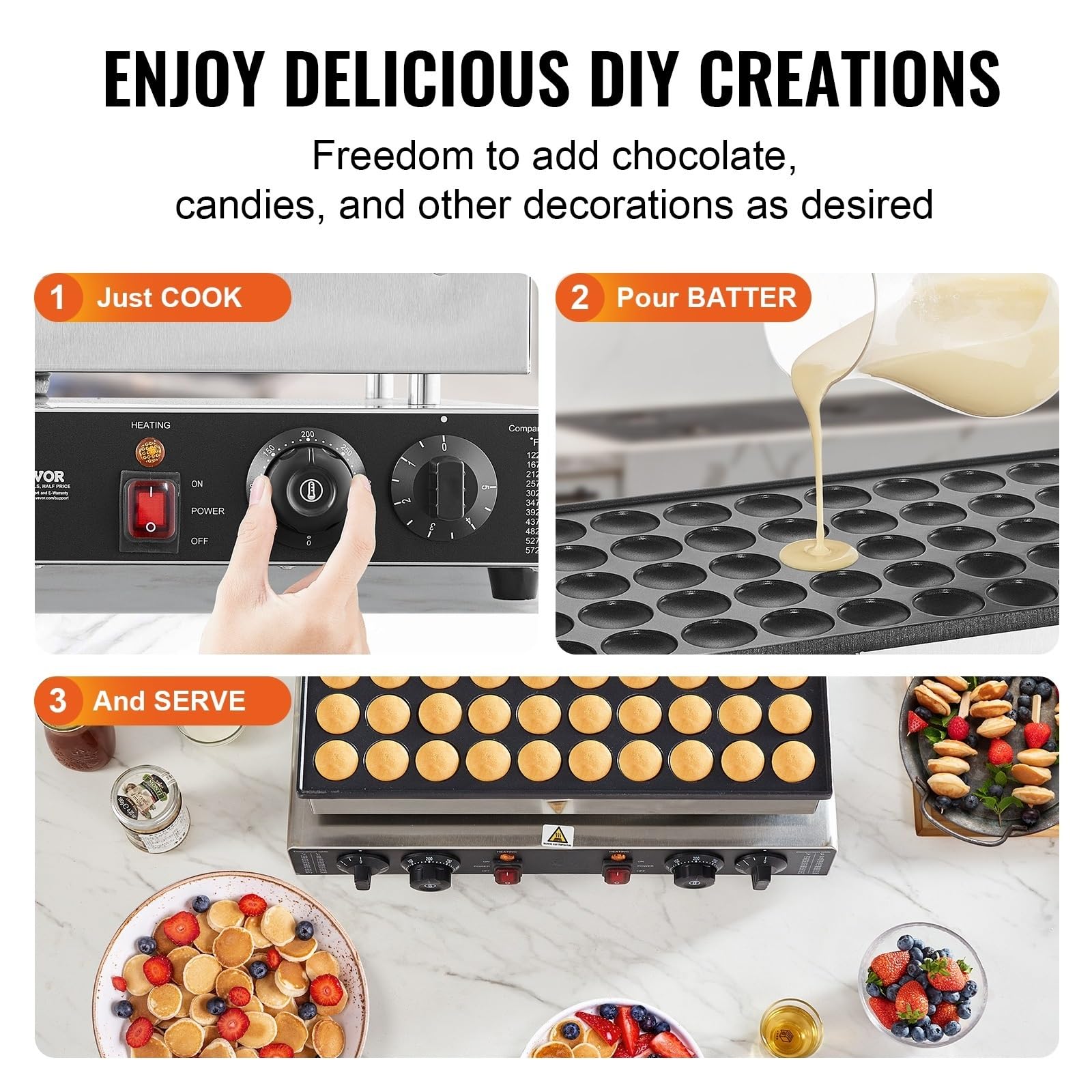 Mini Crêpière Hollandaise, Machine À Dorayaki, Gaufrier Antiadhésif Professionnel, Double Température Et Minuterie Une Expérience Culinaire Simple Fluide