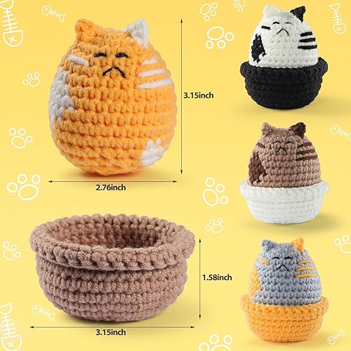 Miniatura 9 de Kits de ganchillo de 3 patrones juegos de ganchillo de 3 patrones diferentes para principiantesexpertos conejo pollo abeja para principiantes