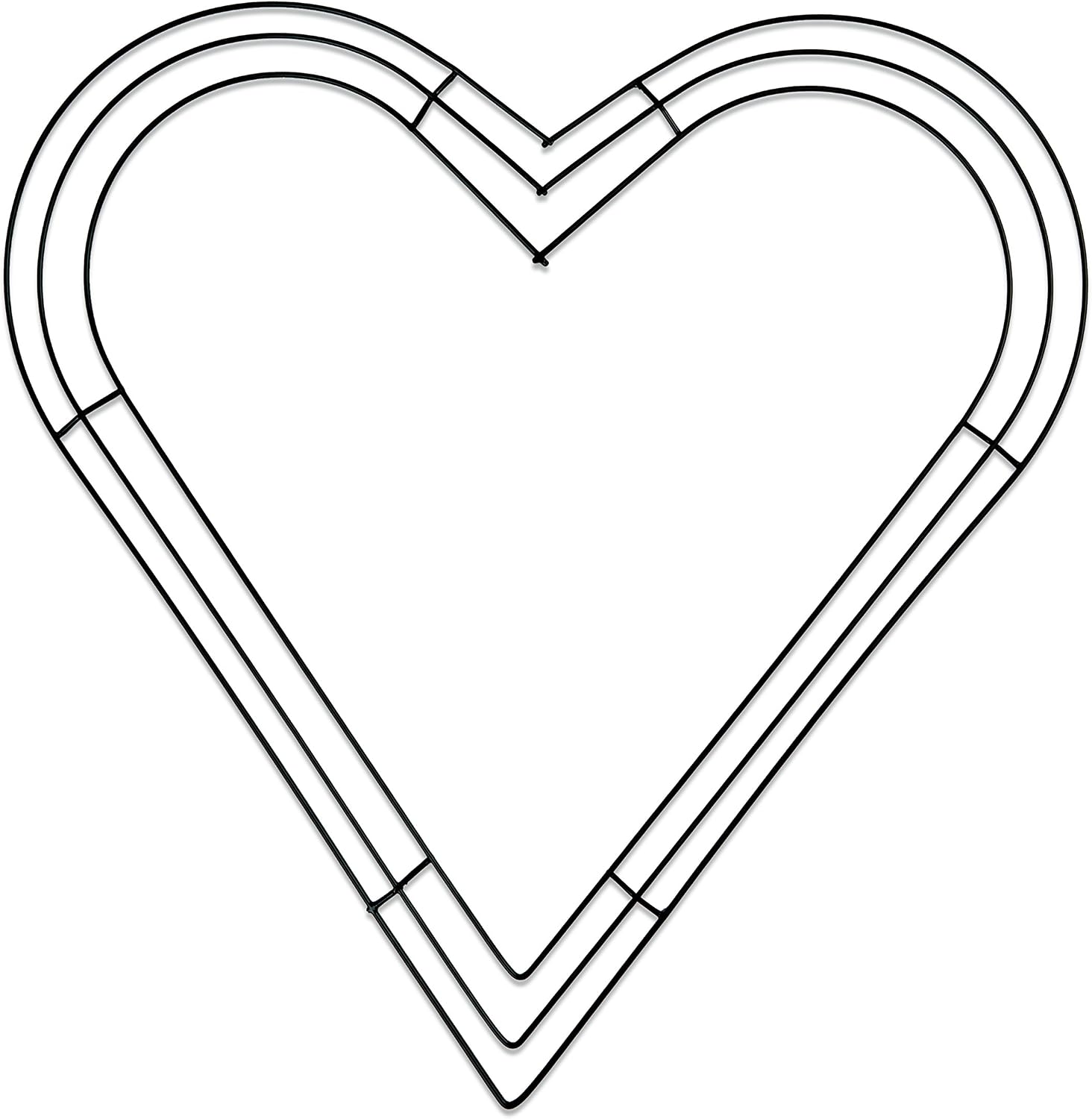 FloraCraft Heart Wire Wreath Form 16 Inch Green