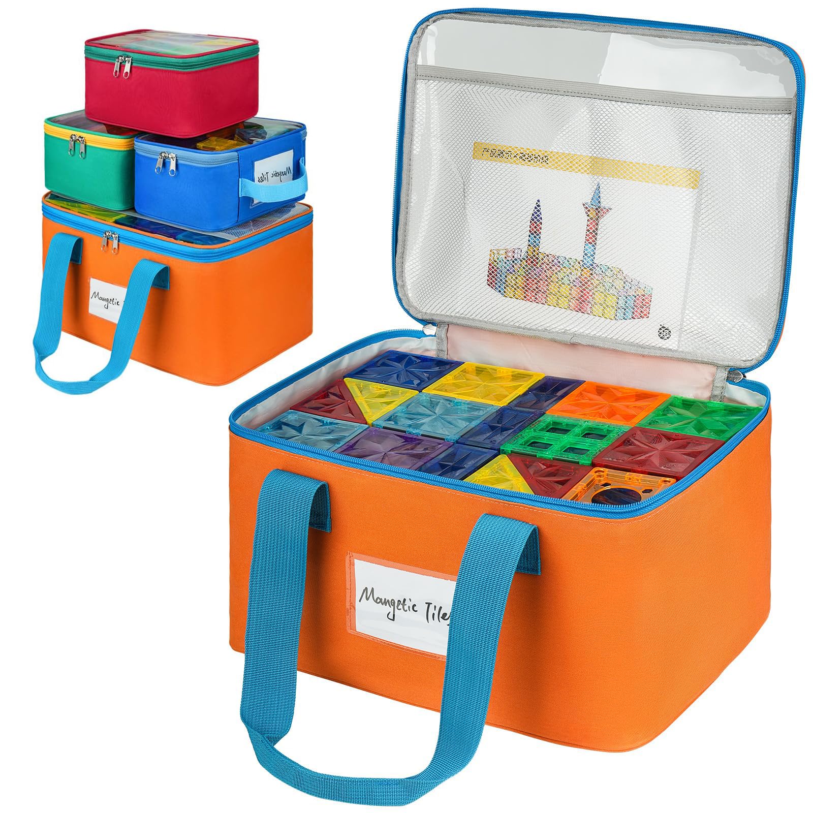Organizadores para guardar azulejos magnéticos sin perder piezas juego de 4 bolsas