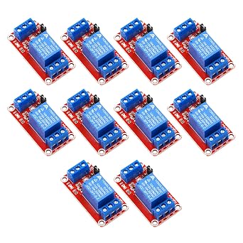 Eagles Relay Module with Isolated Optocoupler High or Low Level Trigger Expansion Board Compatible with Arduino Relay 5V Relay 1 Channel, 10PCS