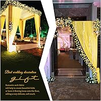 Vista 238 de Tela para envolver arco de boda, 4 paneles de 28 x 20 pies, cortinas de arco de boda rosa para ceremonia, cortinas de tela de gasa para cenador