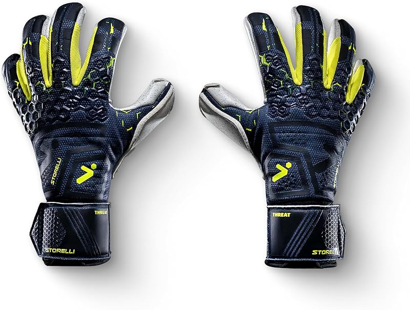 Storelli Silencer Goalkeeper Gloves, with Removable Finger Spines, High-Impact Hand Protection, Soccer Accessories