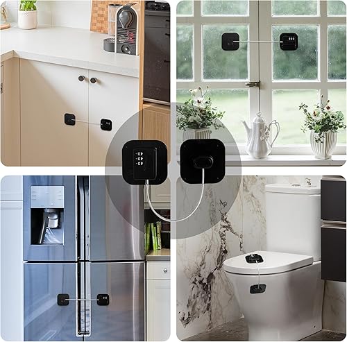 Miniatura 3 de Cerradura de refrigerador, cerradura de nevera resistente, cerradura de combinación para armarios de refrigerador, cajones, bloqueo de seguridad,