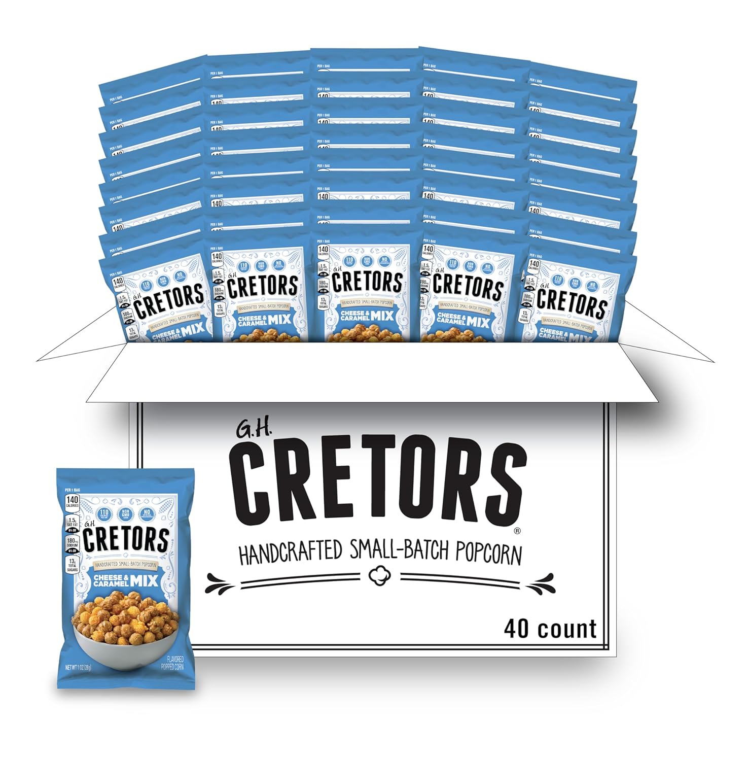 GH CRETORS small batch pop corn cheese and carmel mix