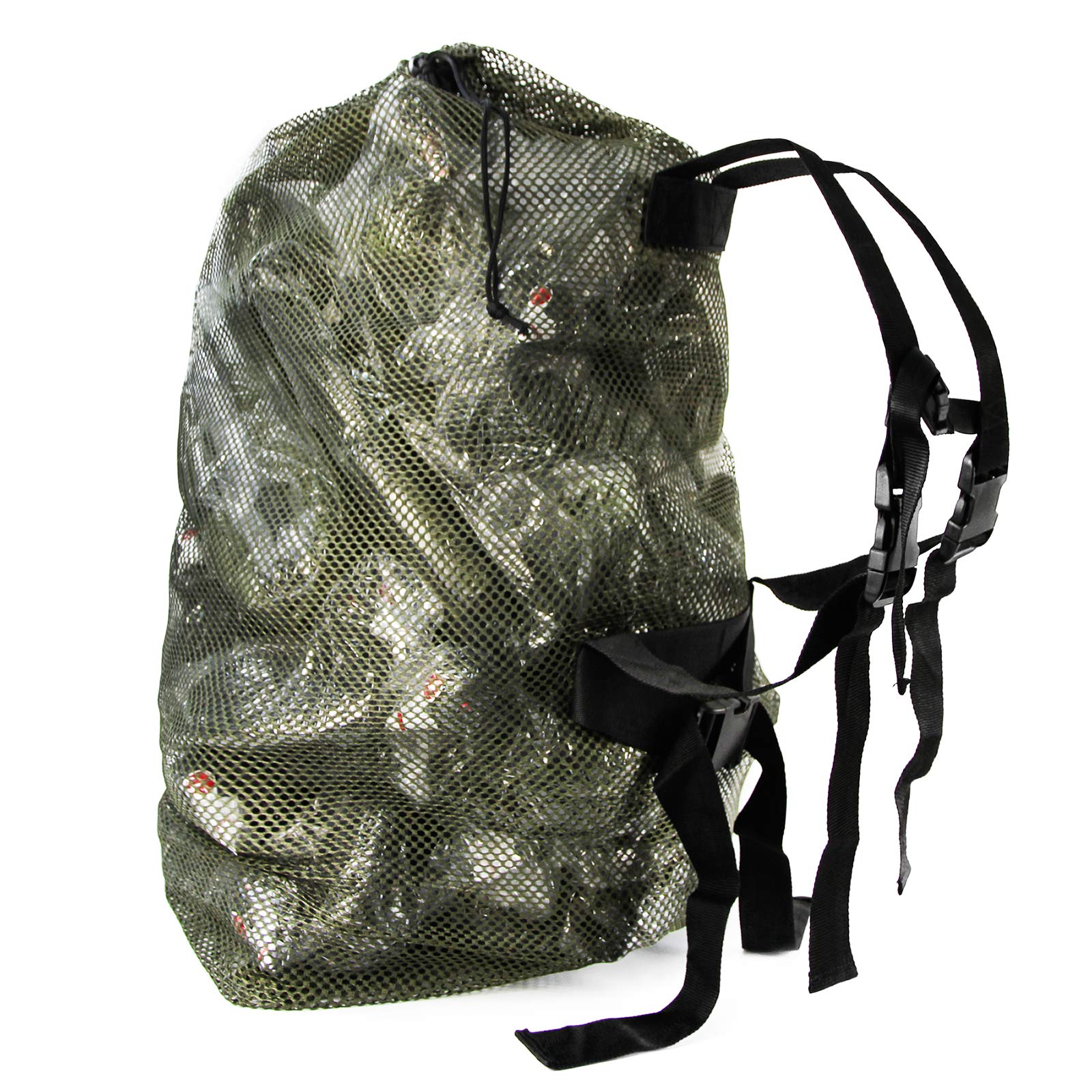 GUGULUZA Bolsa de malla extra grande señuelo ajustable correa de hombro pato ganso pavo paloma aves acuáticas señuelo red mochila verde