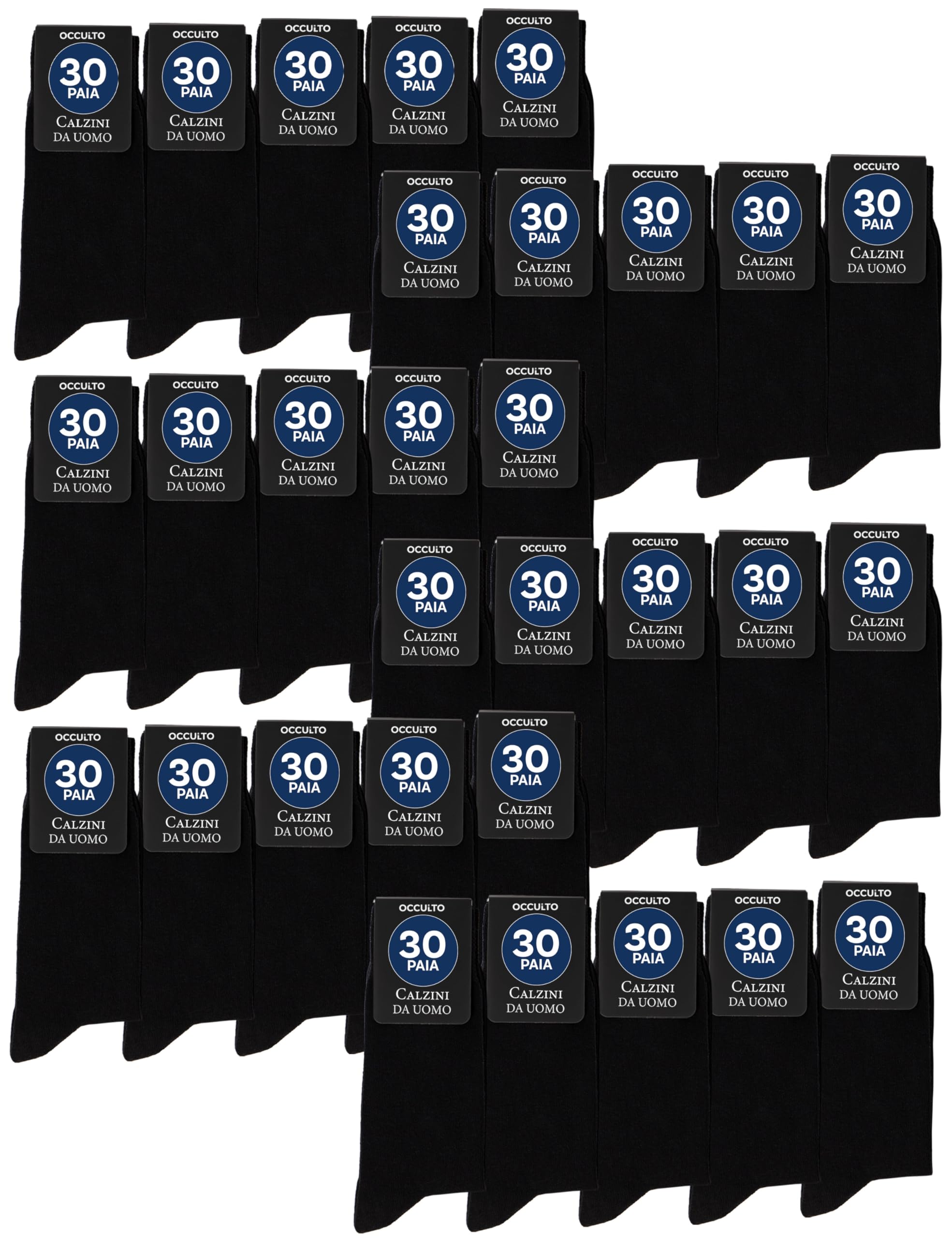 Occulto calze nero pacco da 10, pacco da 20, pacco da 30 (modello: Hermann), calzini nero