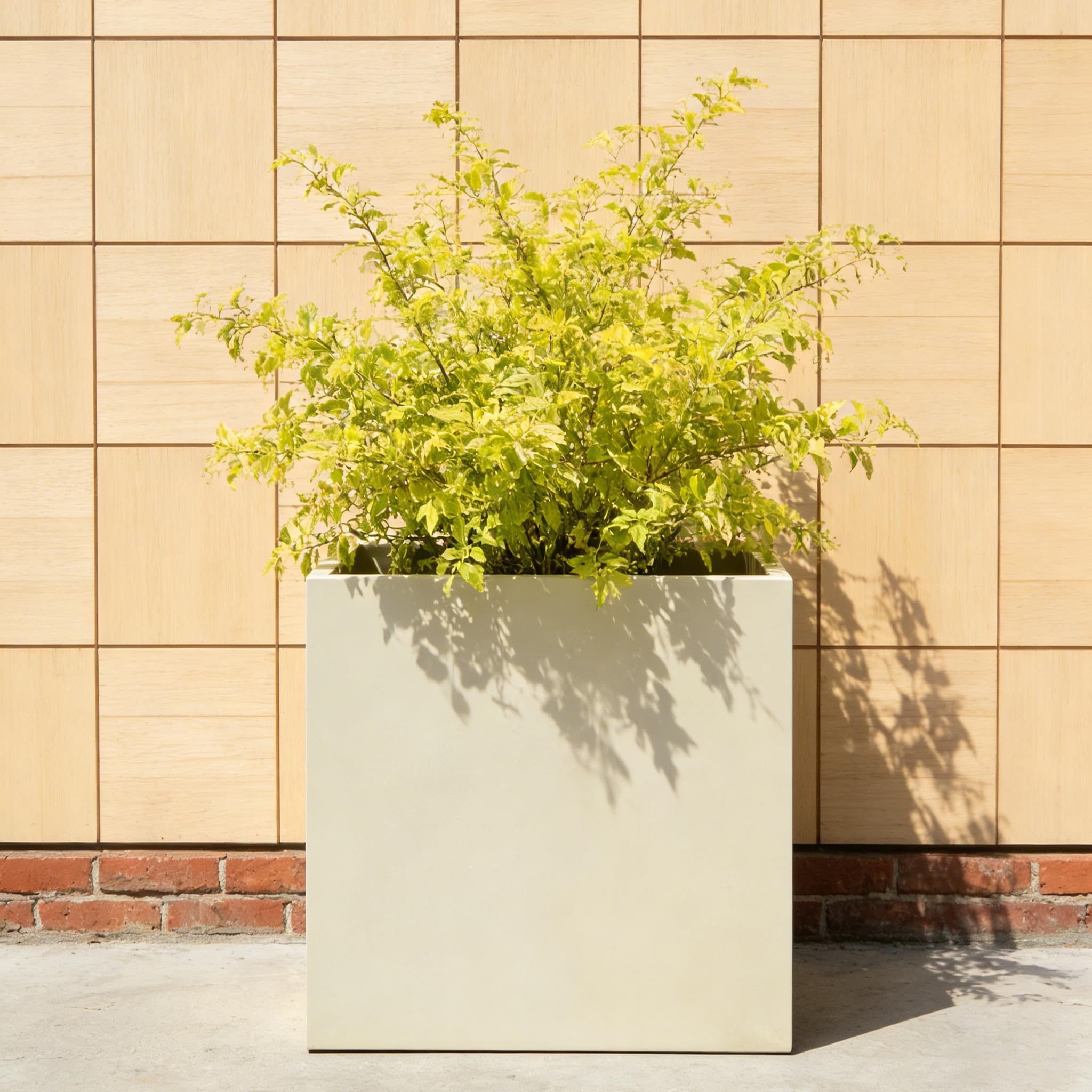 View 1 of **NO INSTRUCTIONS***ARNIS Metal Planter Box, 20.75" Lx20.75 Wx20.75 H Large Square Indoor Outdoor Planters Cube, Galvanized Steel Heavy Duty Flower Pot with Drainage for Tall Plants, Trees, Flowers (Sand)