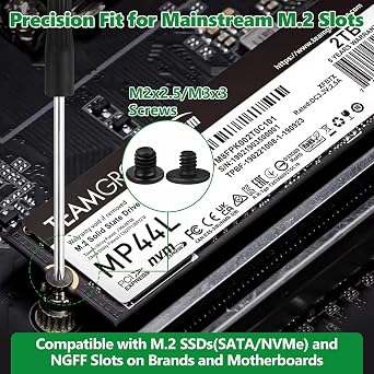 30Pcs M.2 SSD Screws NVMe Standoff Kit for Asus MSI Gigabyte,Black