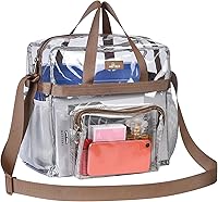 Vista 95 de MAY TREE Bolsa transparente para eventos en estadios de 12 x 6 x 12 pulgadas, bolsa de almuerzo transparente con correas reforzadas para trabajo