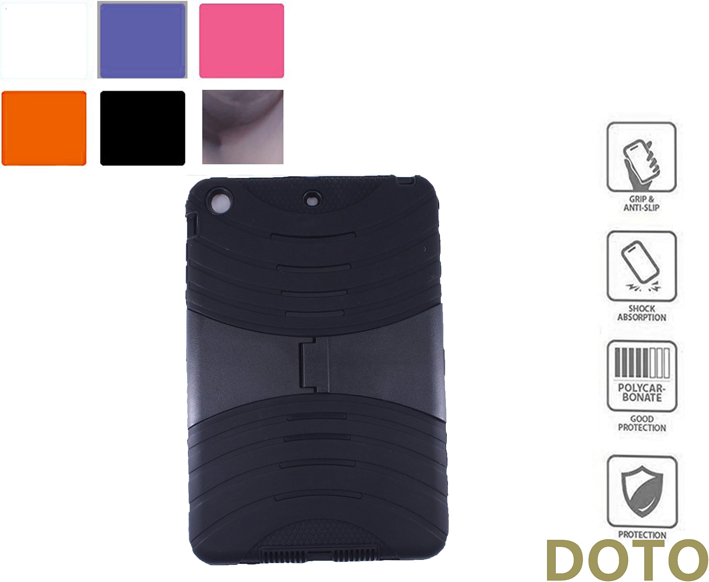 iPad case,Apple iPad2/3/4 Case,[HEAVY DUTY] Shock-Absorption Rainproof Dust-proof Kid Proof Ruge Silicone+Plastic Extreme Duty Dual Protective Back Cover with Kickstand Apple iPad 2 3 4 (Black)