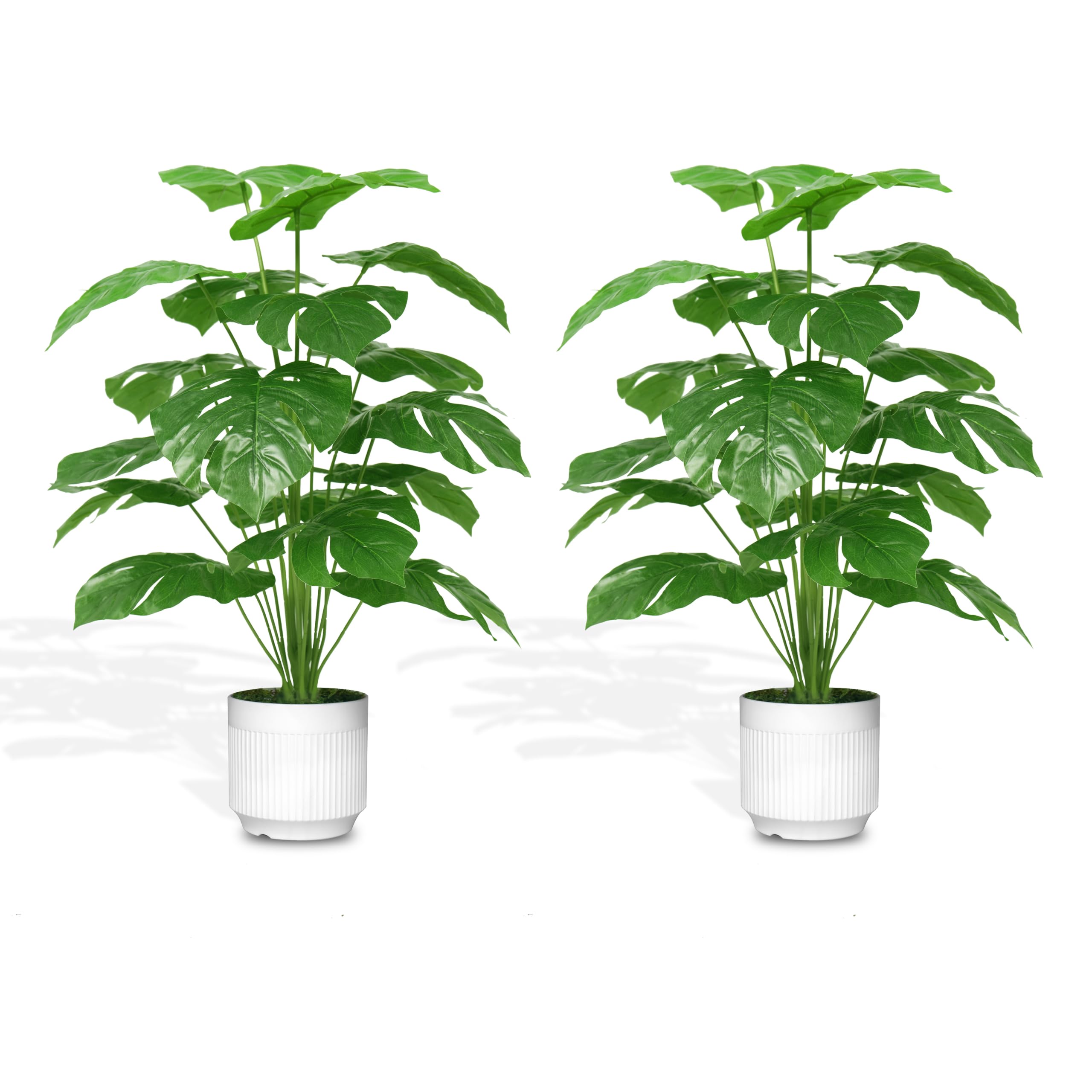 2 PCS 28" Fake MonStera Artificial Plants For