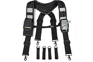 Melo Tough Magnetic Tool Belt Suspenders with Magnetic Wristband
