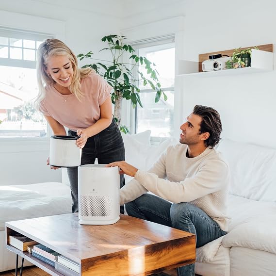Medify MA-14 Air Purifier with HEPA Filter | 470 ft2 per Hour for Smoke, Odors, Pollen, Pets | Removal to 0.3 Microns | White, 1-Pack