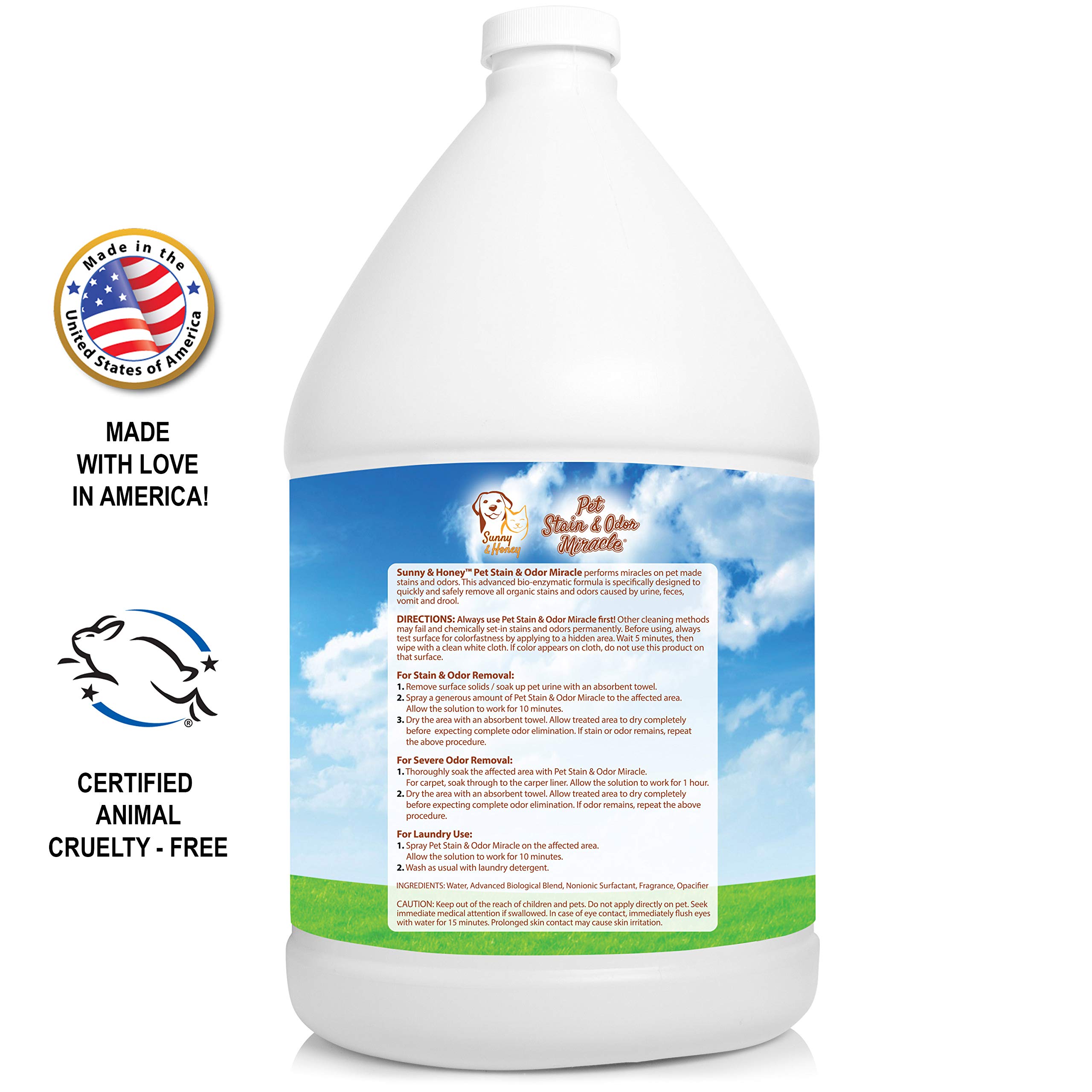 sunny and honey pet stain and odor miracle