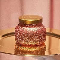 Vista 2 de Capri Blue Signature Glam - Vela en frasco, mezcla de cera de soja de larga duración, velas con purpurina para el hogar perfumadas con aromas