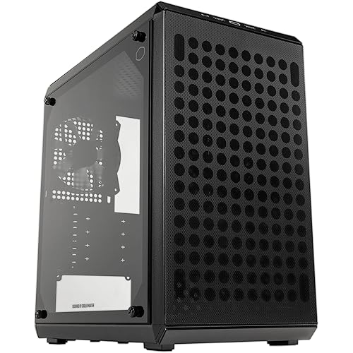 Cooler Master Q300L V2 Micro-ATX Tower, Magnetic Patterned Dust Filter, USB 3.2 Gen 2x2 (20GB), Tempered Glass, CPU Coolers Max 159mm, GPU Max 360mm, Fully Ventilated Airflow (Q300LV2-KGNN-S00)