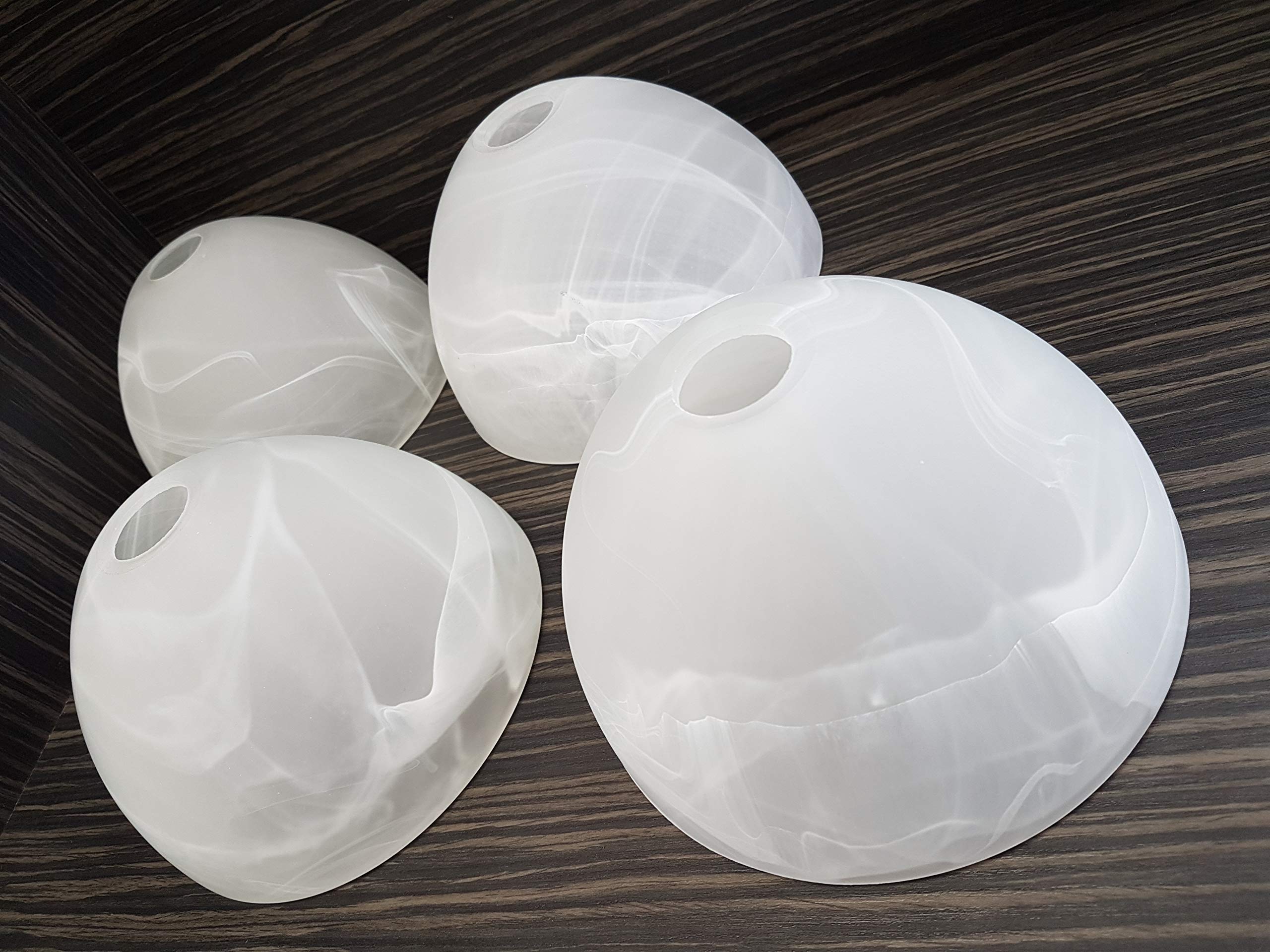 2 Stück Acryl Lampenschirme - Kuppel-Design, Weiß, Für Decken- & Tischlampen