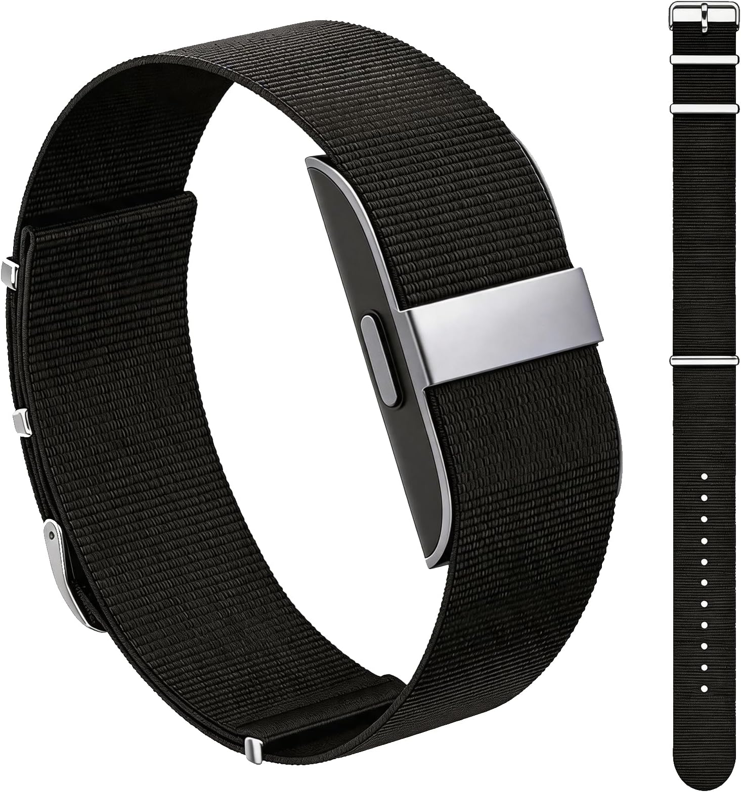 Nylon Strap Compatible with Hume Band - Soft Woven Breathable Replacement Strap Bands for Hume Health Band - 24/7 Wear, Adjustable Sport Wristband - Metal Buckle & Loop Closure for Secure